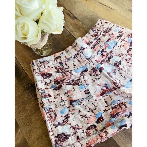 Urban Outfitters Beachside Print High-Waisted Shorts - Size 26 - Picture 5 of 6